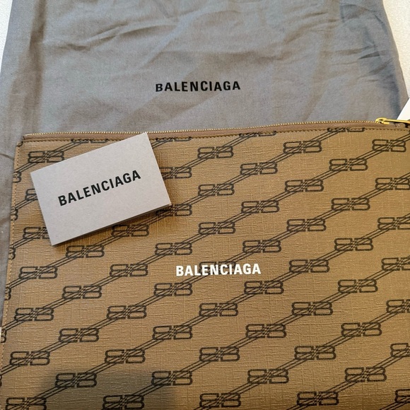 NWOT Balenciaga Monogram Pouch with Strap - Picture 6 of 7